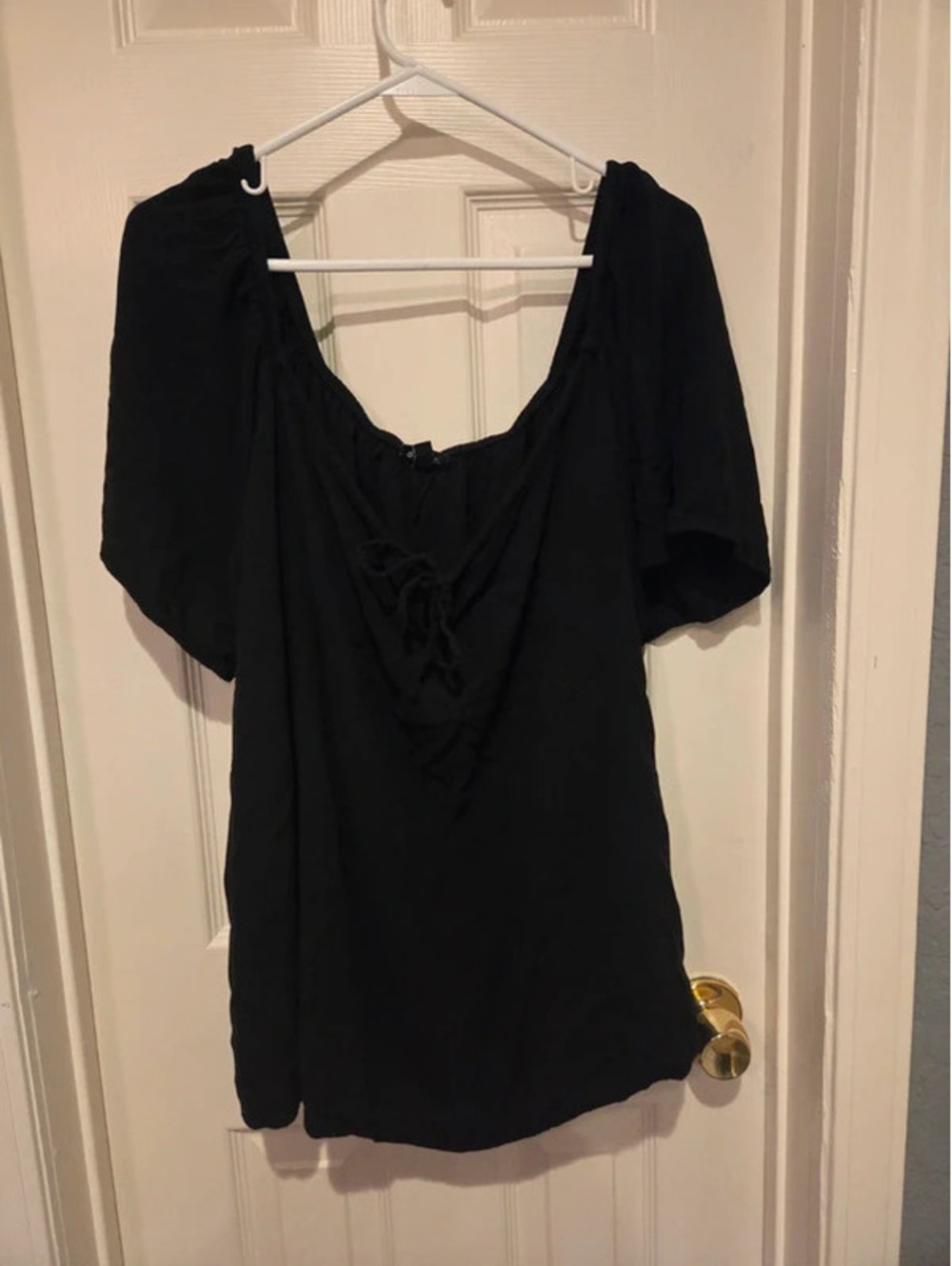 Torrid Black peasant-style top